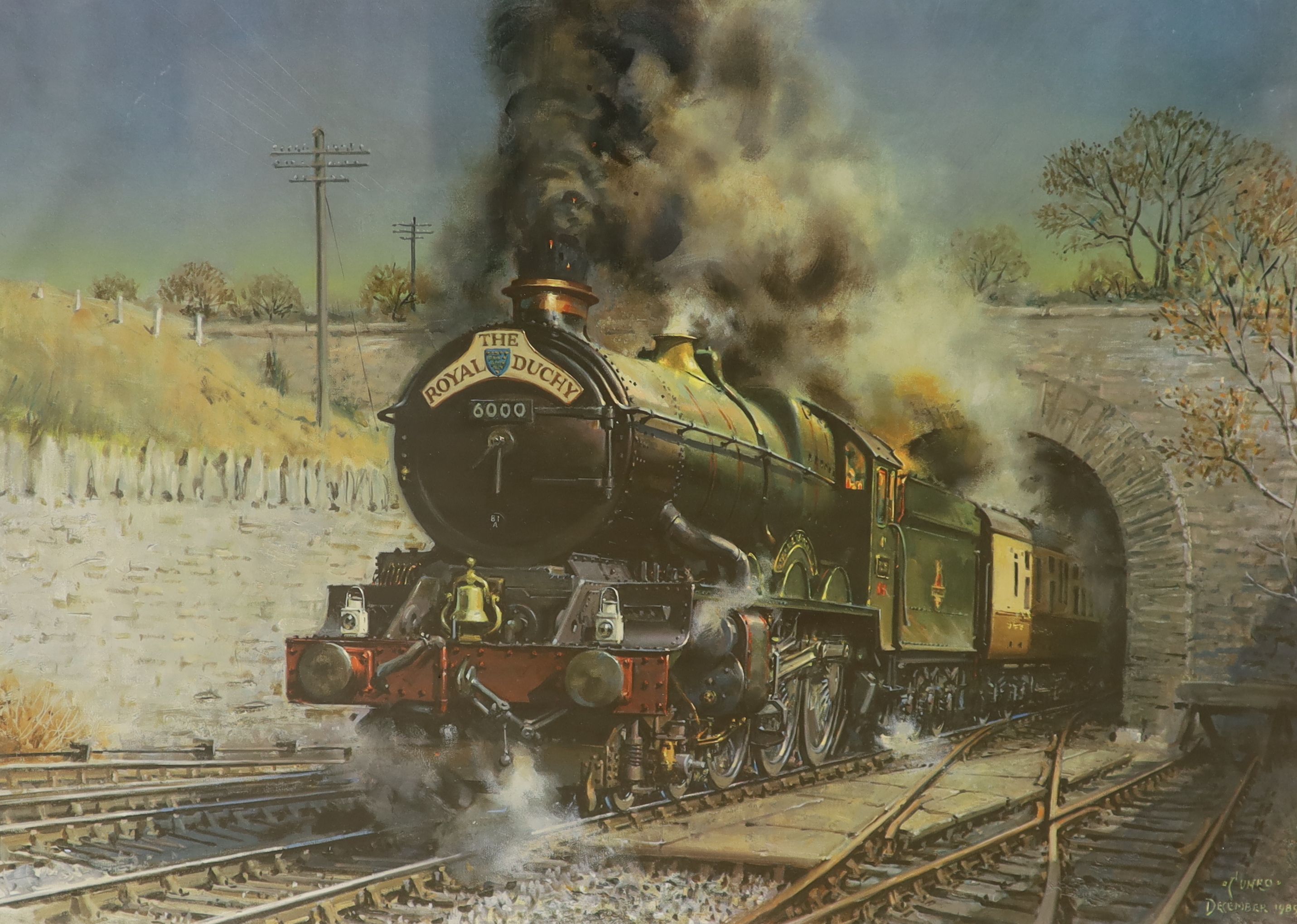 Terence Cuneo, a limited edition locomotive print, 'King George V', signed in pencil, one of 850